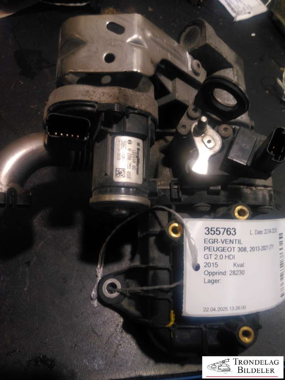EGR-ventil til Peugeot 308, 2013-2021 (Type II) (028751018)