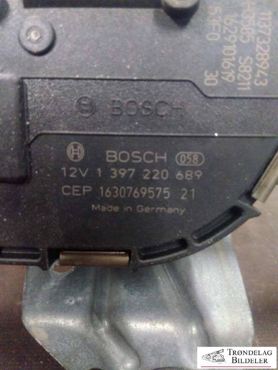 Viskermotor frontrute komplett m/overføring til Škoda Octavia 2013-2016 (Type III, Fase 1)  (BOSCH|5E1955119|1397220689|5E1955023A)