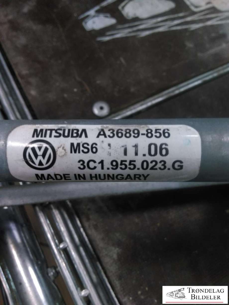 Viskermotor frontrute komplett m/overføring til VW Passat 2005-2010 (B6) (B6) (MITSUBA|3AB 955 023 A|)