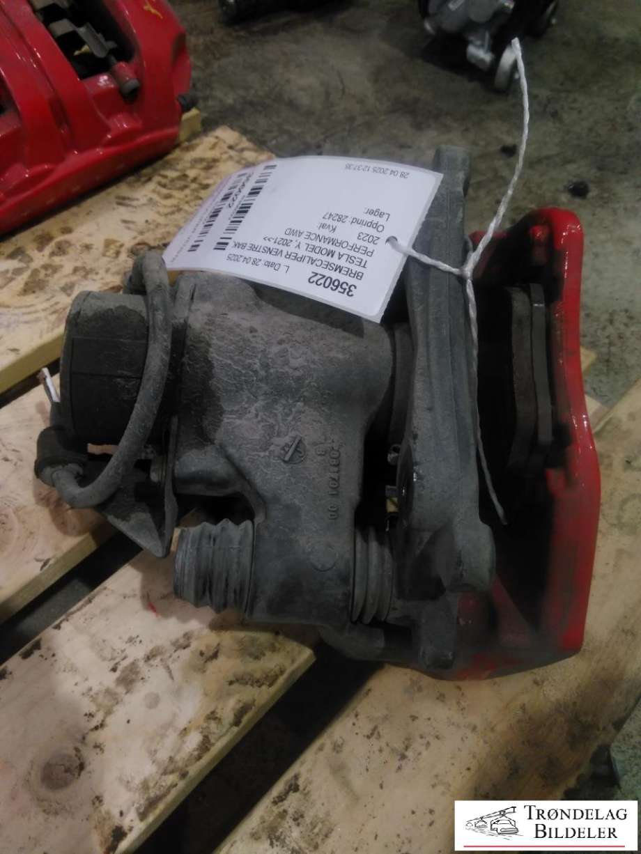 Bremsecaliper venstre bak, elektrisk til Tesla Model Y 2021-2024 (Type I)  (1188643-00-C|1044623-01-J|335X22MM)