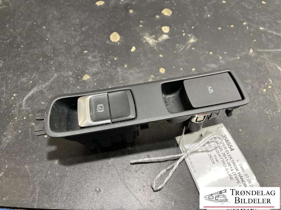 Bryter elektrisk håndbrekk/parkbrems til Audi Q3, 2011-2014 (Type I, Fase 1)
