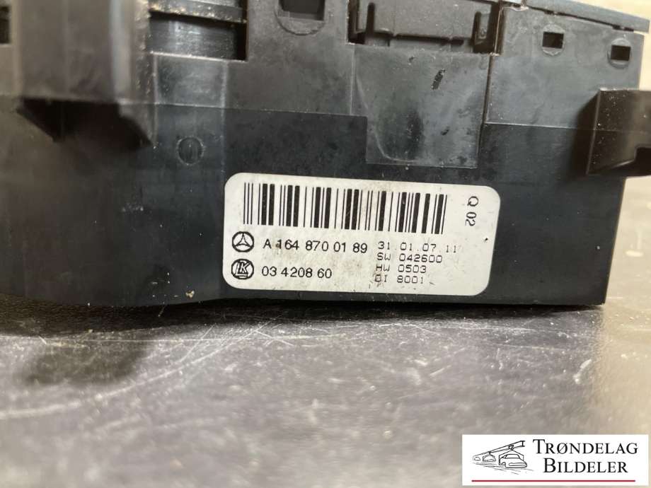 Varmeapparat betjening bak til Mercedes R-Klasse 2006-2013 (W251) (W251) (A 464 870 01 89|)