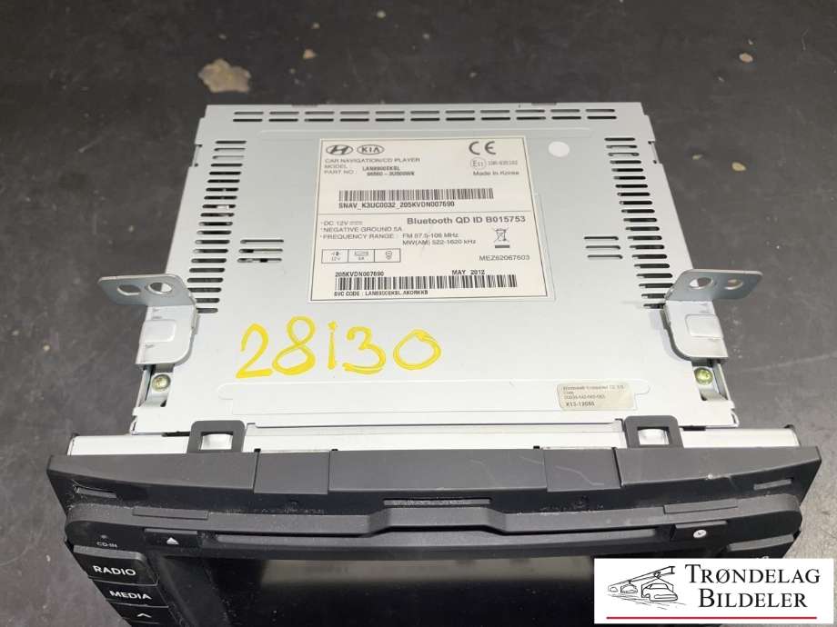 Bilstereo til Kia Sportage 2010-2016 (Type III)  (96560-3U500WK|)
