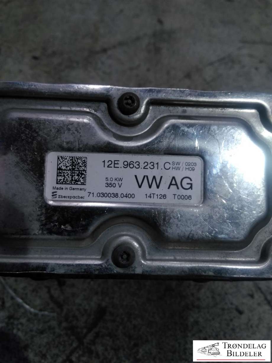 Varmeapparat PTC-heater til VW e-Golf 2014-2017 (Fase 1)  (5QE819013B|5QE819013AC|5QE819013Q|5QE819013R|12E963231C)