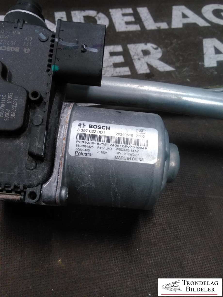 Viskermotor frontrute komplett m/overføring til Polestar 4 2023-->>  (BOSCH|80007405|33970220D1|)