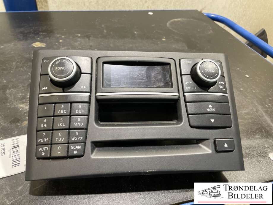 Bilstereo betjeningspanel til Volvo XC90, 2007-2014 (Type I, Fase 2)  (36001924)