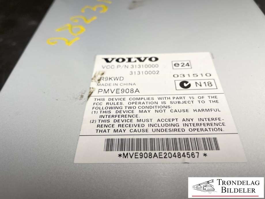 Bilstereo forsterker til Volvo XC90 2007-2014 (Type I, Fase 2)  (31310000|)