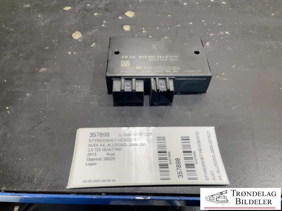 Styreenhet hengerfeste til Audi A4, Allroad 2009-2016 (Type I) (B8) (B8) (8K0 907 383 E|)