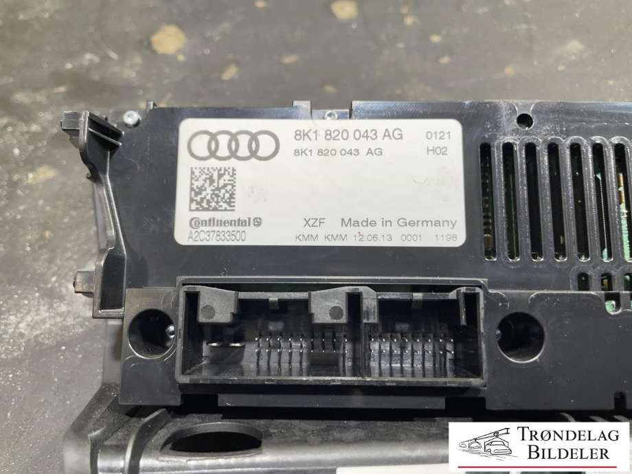 Varmeapparat betjening til Audi A4, Allroad 2009-2016 (Type I) (B8) (B8) (8K1 820 043 AG|)