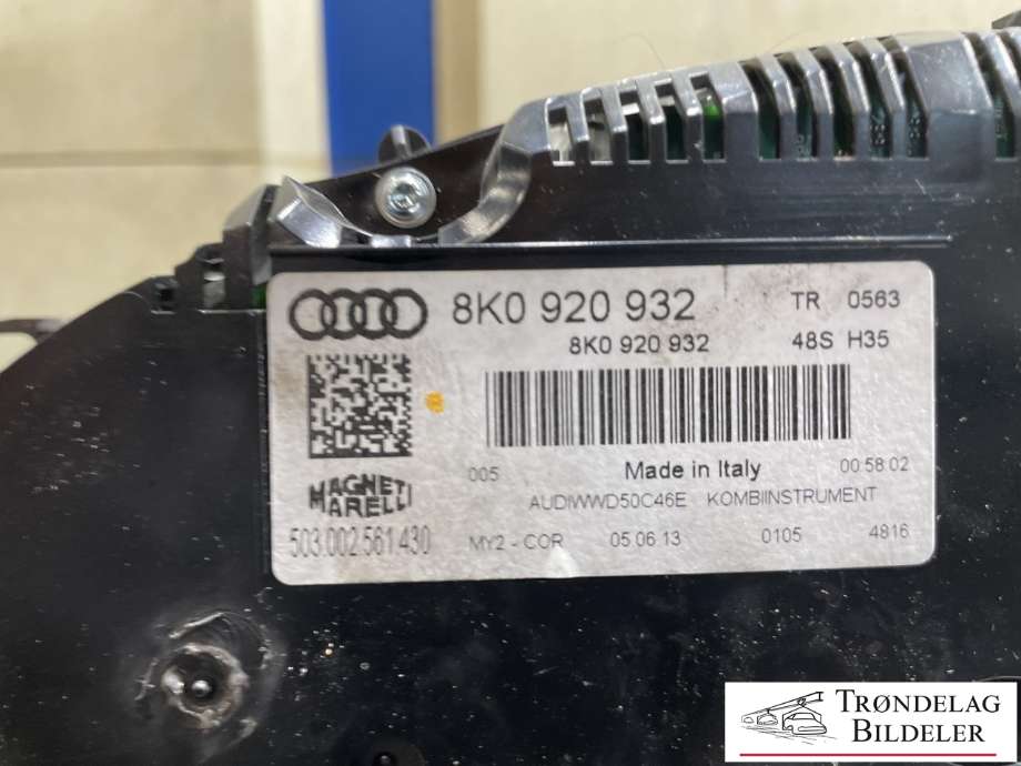 Instrumentpanel til Audi A4, Allroad 2009-2016 (Type I) (B8) (B8) (8K0 920 932|)