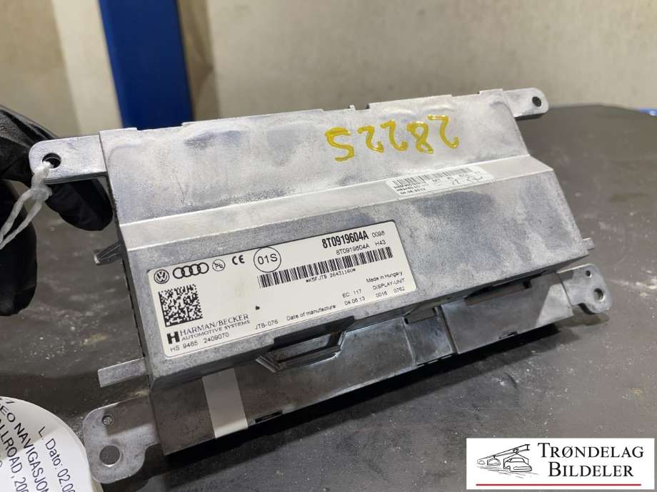 Bilstereo navigasjon skjerm til Audi A4, Allroad 2009-2016 (Type I) (B8) (B8) (8T0919604A|)