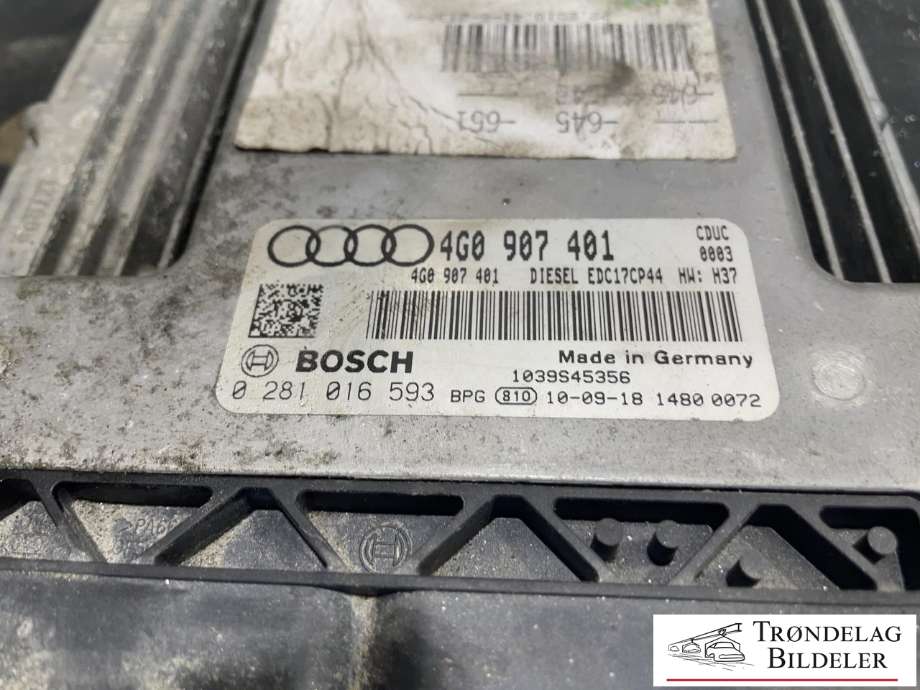 Styreenhet motor til Audi A7 2010-2014 (Type I, Fase 1)  (4G0 907 401 F|)