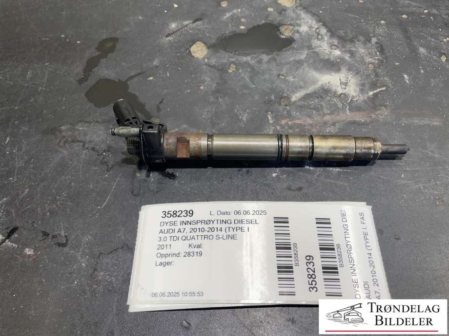 Dyse innsprøyting diesel til Audi A7, 2010-2014 (Type I, Fase 1)  (059 130 277 CC|059 130 277 EH)