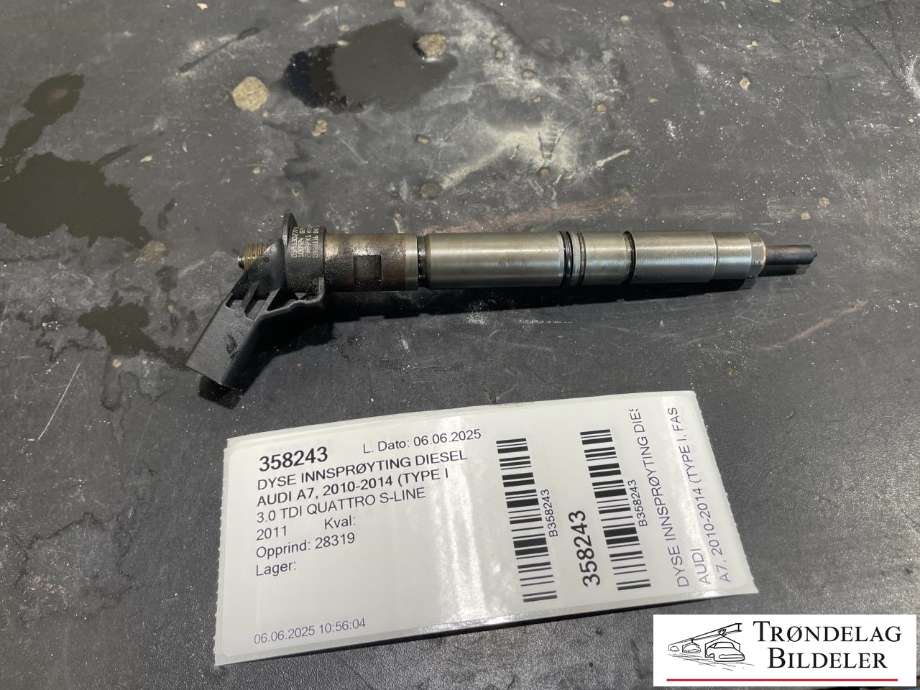 Dyse innsprøyting diesel til Audi A7, 2010-2014 (Type I, Fase 1)  (059 130 277 CC|059 130 277 EH)