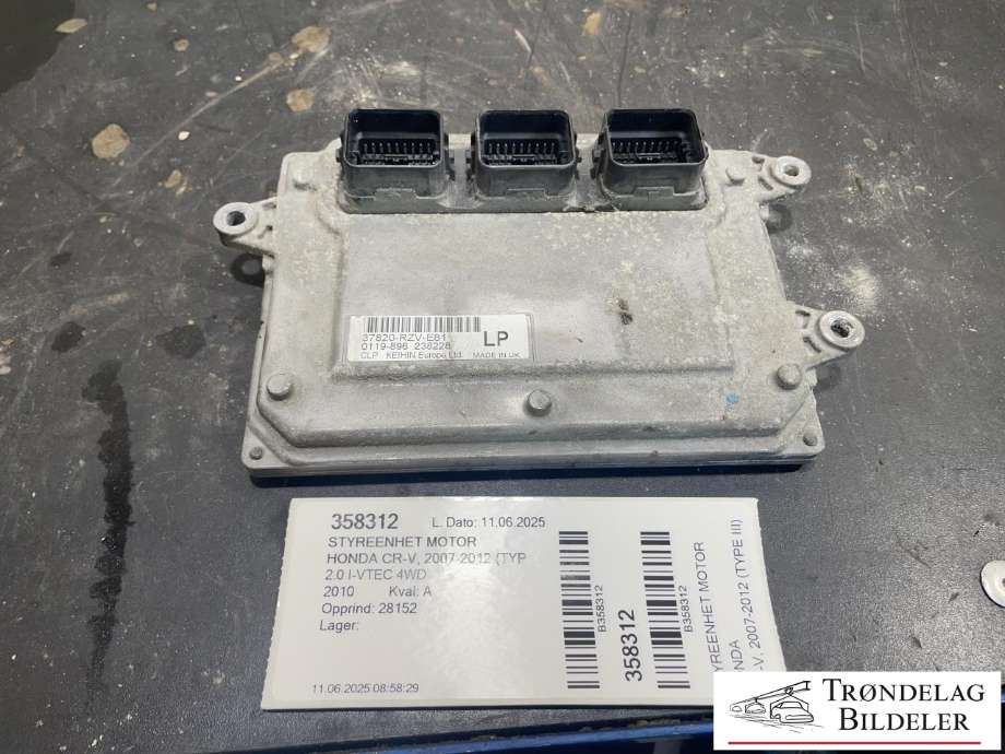 Styreenhet motor til Honda CR-V, 2007-2012 (Type III)  (37820RZVE81)