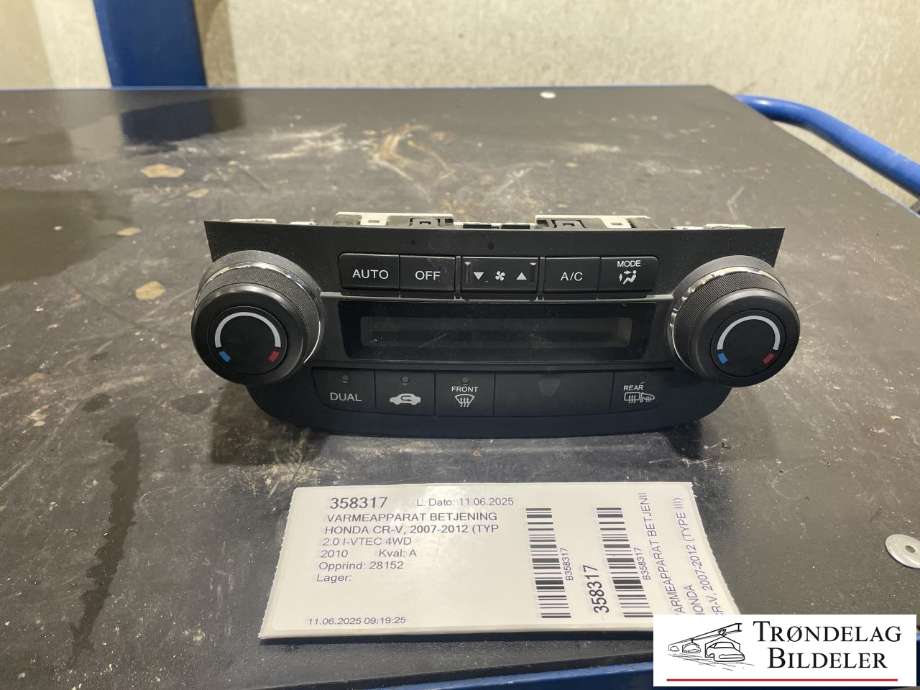 Varmeapparat betjening til Honda CR-V, 2007-2012 (Type III)  (79600SWAG42ZA)