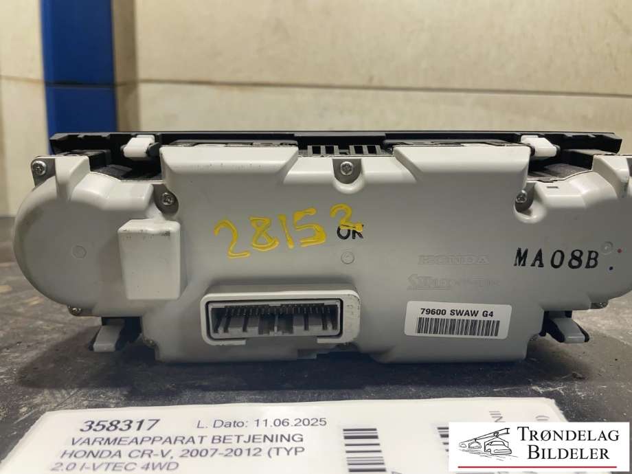 Varmeapparat betjening til Honda CR-V 2007-2012 (Type III)  (79600SWAG42ZA|)