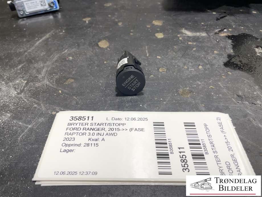 Bryter start/stopp til Ford Ranger / Ranger Raptor, 2015-2022  (N1WT-14C376-AB)