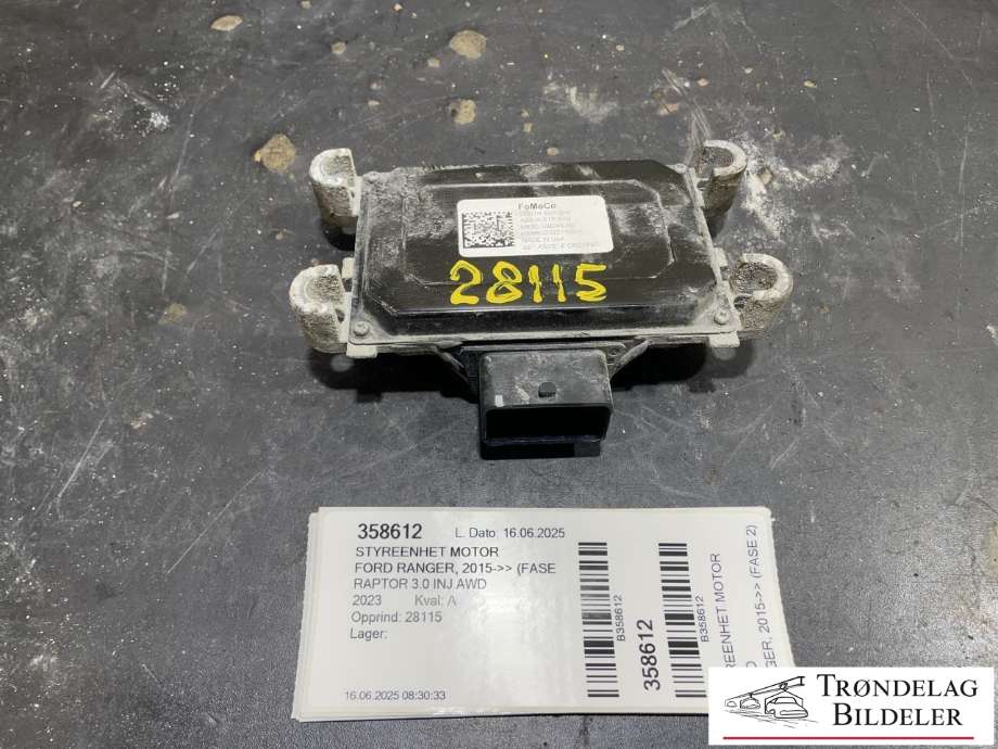 Styreenhet motor til Ford Ranger / Ranger Raptor, 2015-2022  (MB3C-18B066-AE)