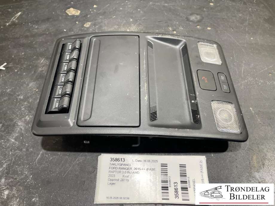 Taklyspanel til Ford Ranger / Ranger Raptor, 2015-2022  (N1WB-E519D04-L)