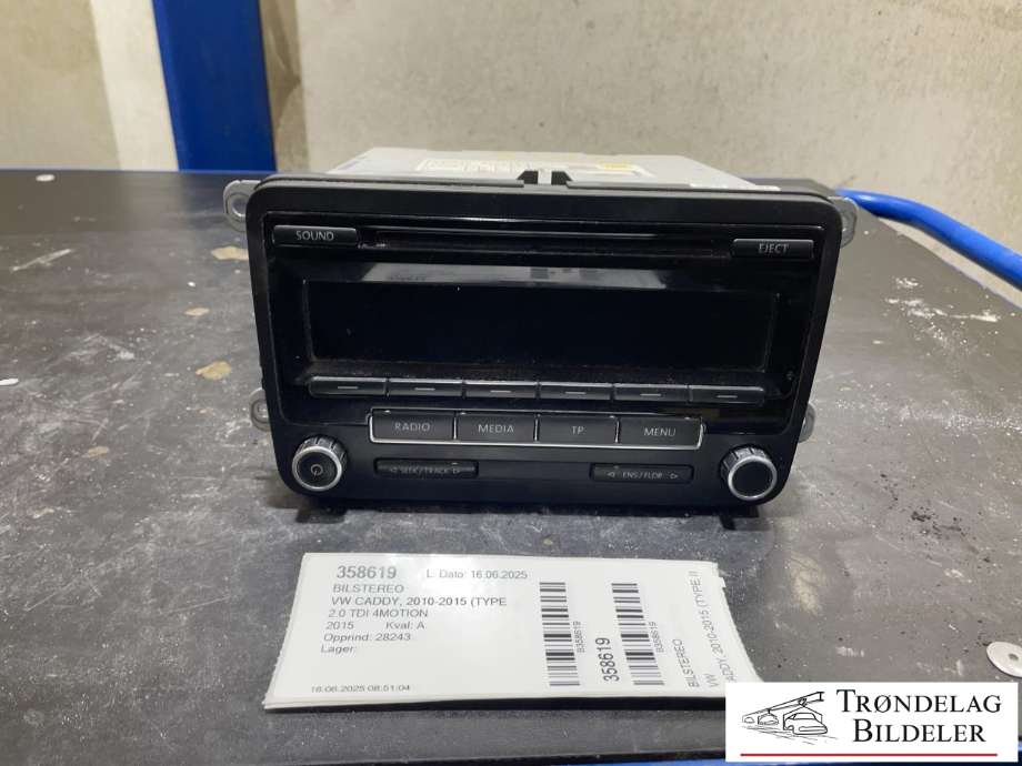 Bilstereo til VW Caddy, 2010-2015 (Type III, Fase 2)  (1K0 035 186 AQ)