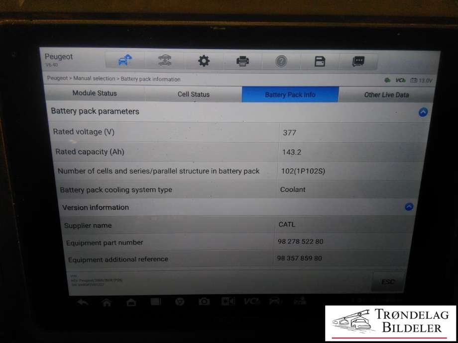 Batteripakke elbil til Peugeot e-2008 2019-->>  (467W0-Q4200|)