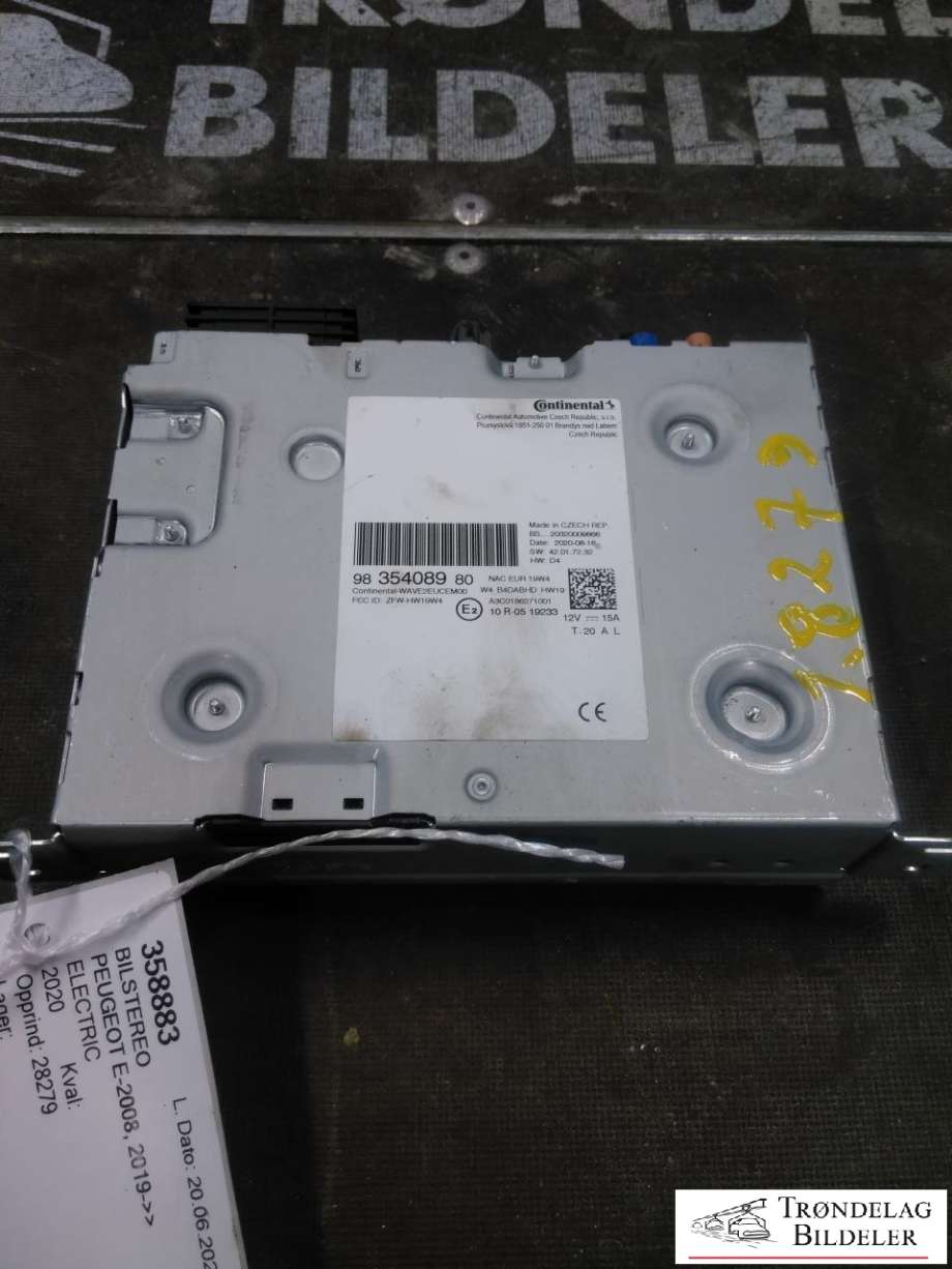 Bilstereo til Peugeot e-2008, 2019-->>  (98354089)