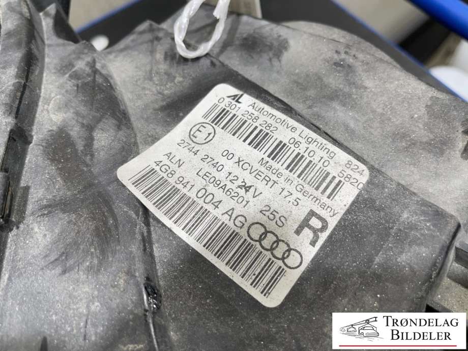 Frontlykt høyre xenon til Audi A7 2010-2014 (Type I, Fase 1)  (4G8 941 754|4G8 941 754 F|)