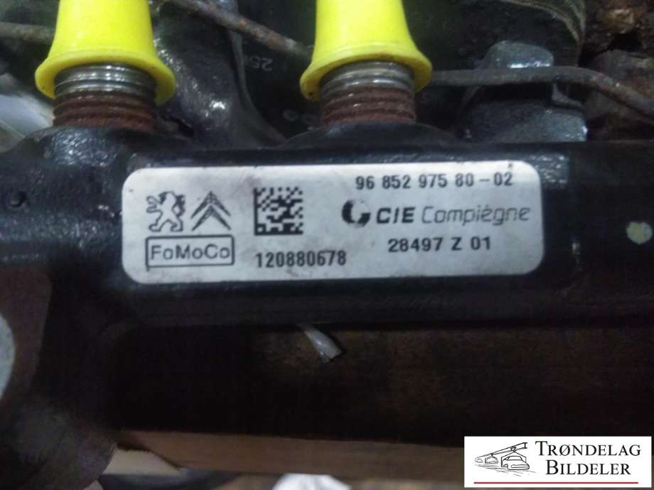 Dyseskinne (fuelrail) til Volvo V70 2007-2013 (Type III, Fase 1)  (9685297580|31422168|31422169)