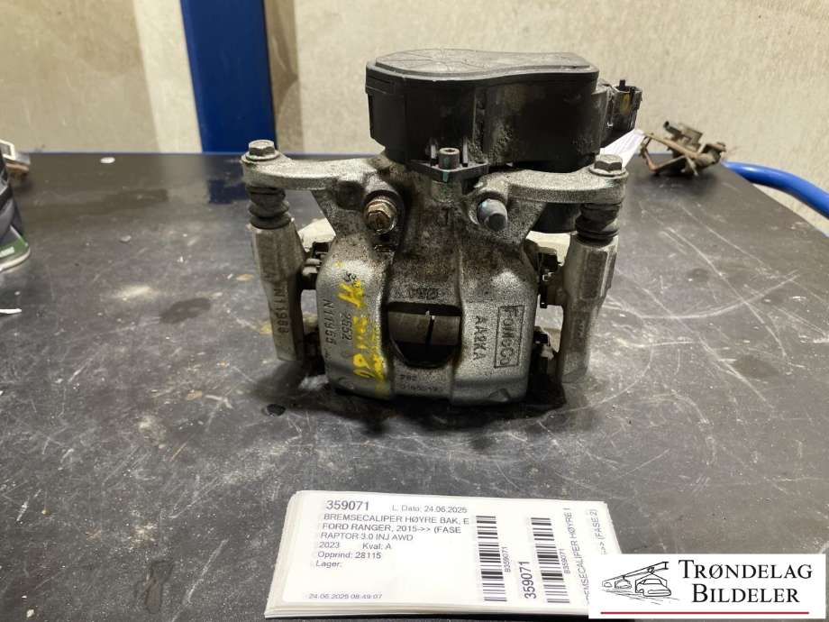 Bremsecaliper høyre bak, elektrisk til Ford Ranger / Ranger Raptor, 2015-2022  (2590127|MB3C-2D250-BD|2717274)