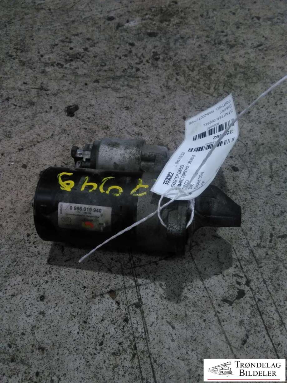 Starter diesel til Smart Fortwo, 1999-2007 (Type I) (W450) (W450) (0986019940)