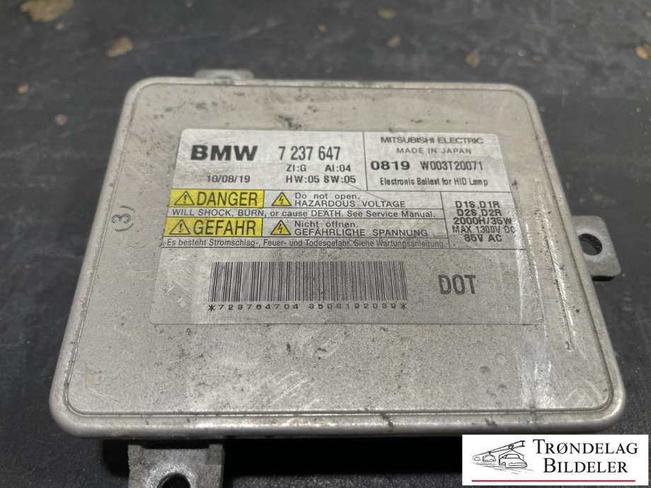 Styreenhet xenon/ballast til BMW 5-Serie 2010-2017 (F10/F11) (F10/F11) (MITSUBISHI|W003T20071|7237647|63117318327|63127172536|63127255724|W003T23171|63112990007|63117237647|W003T19571|63127296090|63127250624)