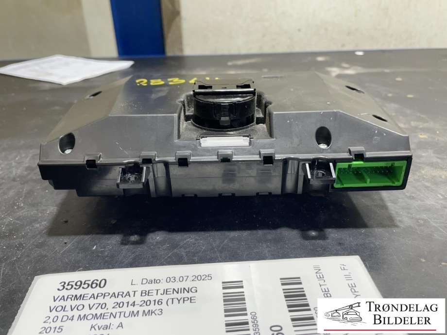 Varmeapparat betjening til Volvo V70 2014-2016 (Type III, Fase 2)  (31443428|)
