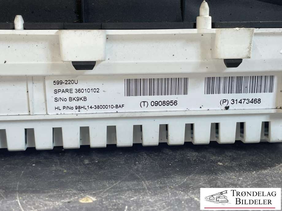 Instrumentpanel til Volvo V70 2014-2016 (Type III, Fase 2)  (31394750|36003011|36011320)