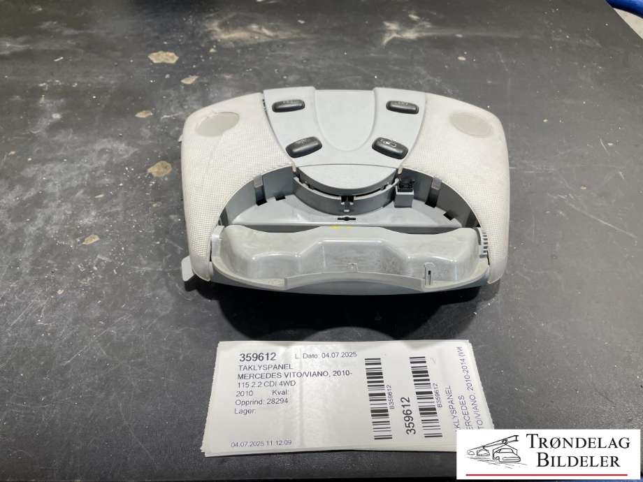 Taklyspanel til Mercedes Vito/Viano, 2010-2014 (Fase 2) (W639) (W639) (A 639 820 02 01)