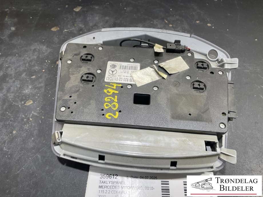 Taklyspanel til Mercedes Vito/Viano 2010-2014 (Fase 2) (W639) (W639) (A 639 820 02 01|)