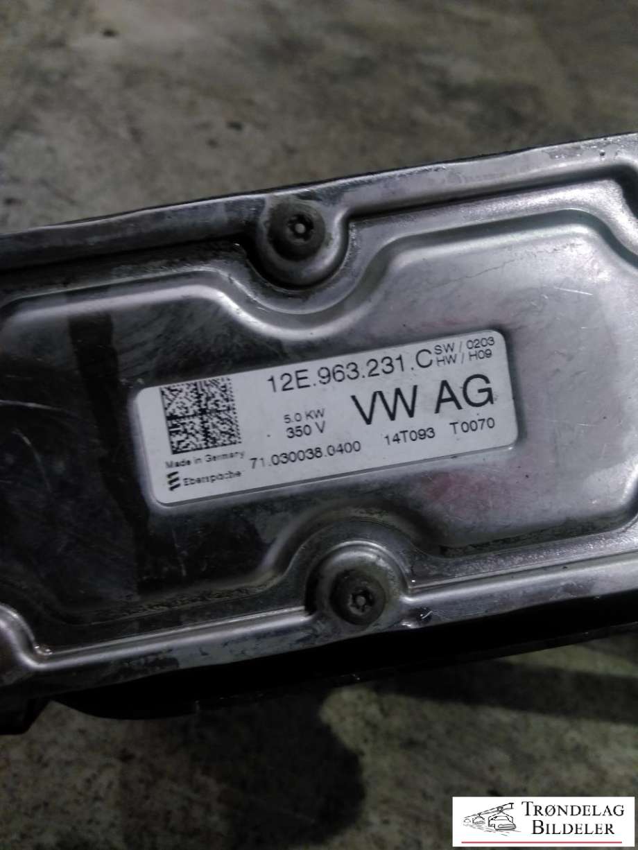 Varmeapparat PTC-heater til VW e-Golf 2014-2017 (Fase 1)  (12E963231C|)