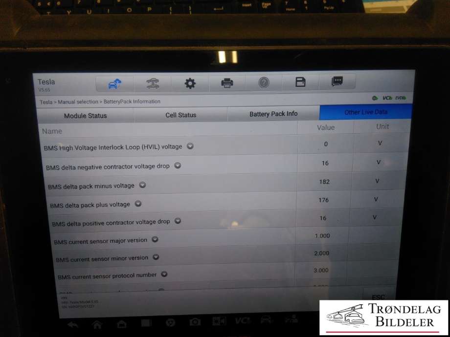 Batteripakke elbil til Tesla Model S 2013-2016 (Fase 1)  (1101078-00-A|106379200B|)