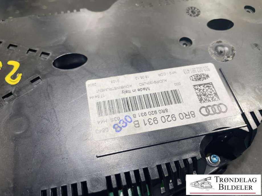Instrumentpanel til Audi Q5 2012-2017 (Type I, Fase 2)  (8R0 920 931 B|)