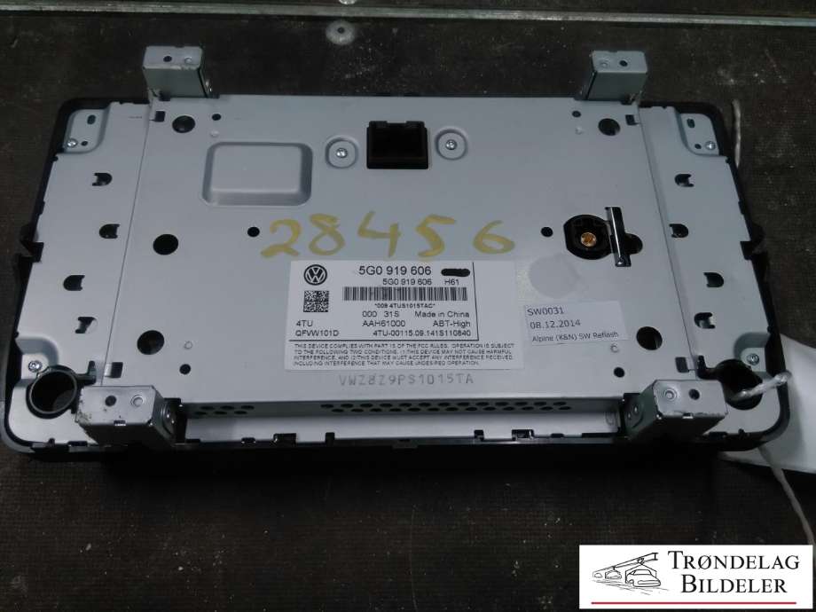 Bilstereo navigasjon skjerm til VW e-Golf 2014-2017 (Fase 1)  (5G0 919 606|)