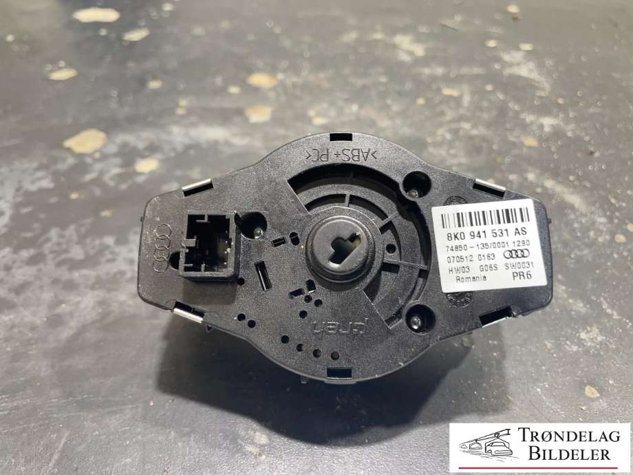 Bryter lys til Audi Q5 2012-2017 (Type I, Fase 2)  (8K0941531AS|8K0941531AS WEP|8K0941531AL)