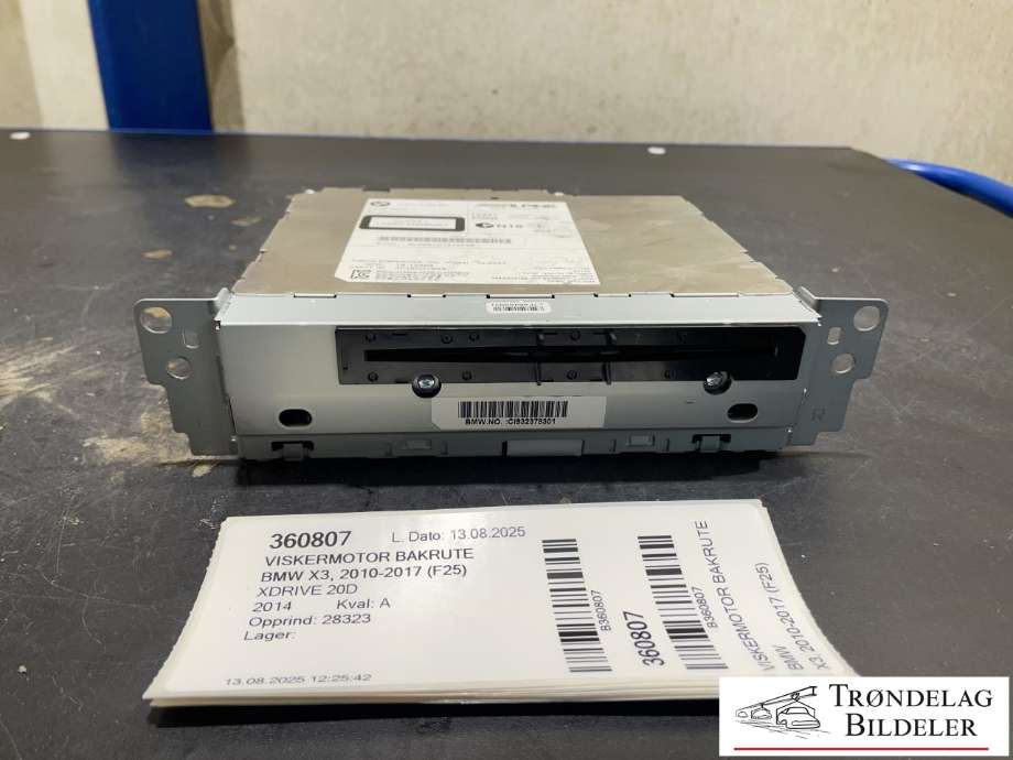 Viskermotor bakrute til BMW X3, 2010-2017 (F25) (F25) (7237062-02)