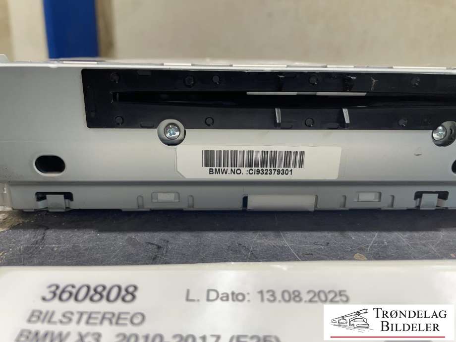 Bilstereo til BMW X3 2010-2017 (F25) (F25) (65 12 9 317 879|9 323 793|)