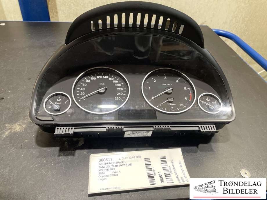 Instrumentpanel til BMW X3, 2010-2017 (F25) (F25) (9 232 890)