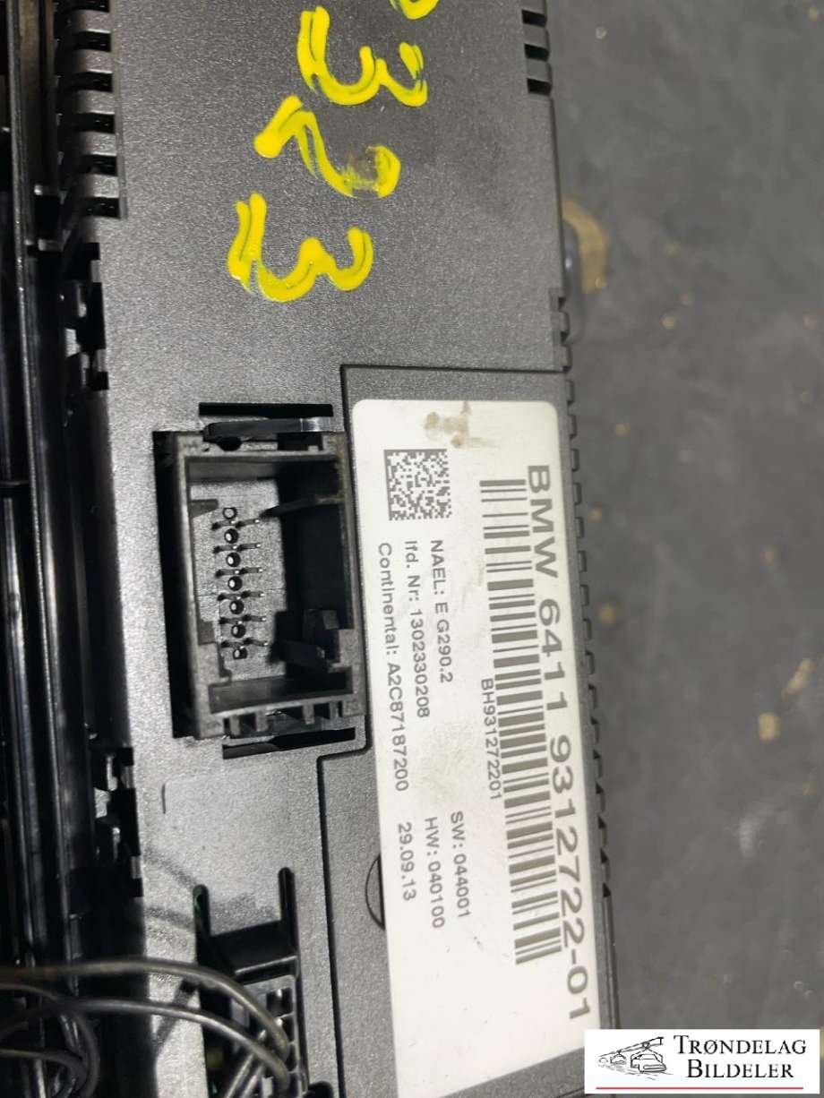 Varmeapparat betjening til BMW X3 2010-2017 (F25) (F25) (6411 9312722-01|61 31 9 351 155|)