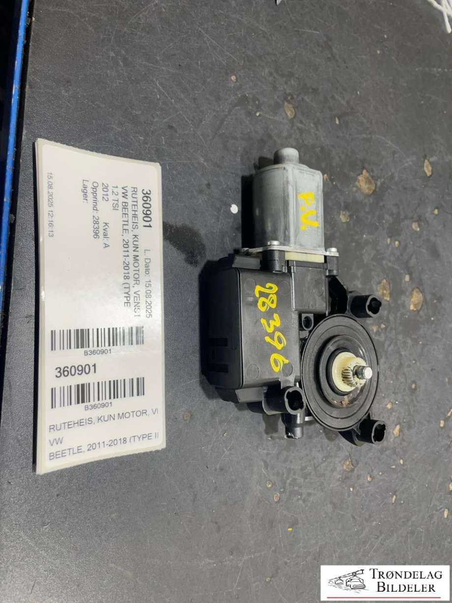 Ruteheis, kun motor, venstre foran til VW Beetle, 2011-2018 (Type II)  (6R0 959 801 AP)