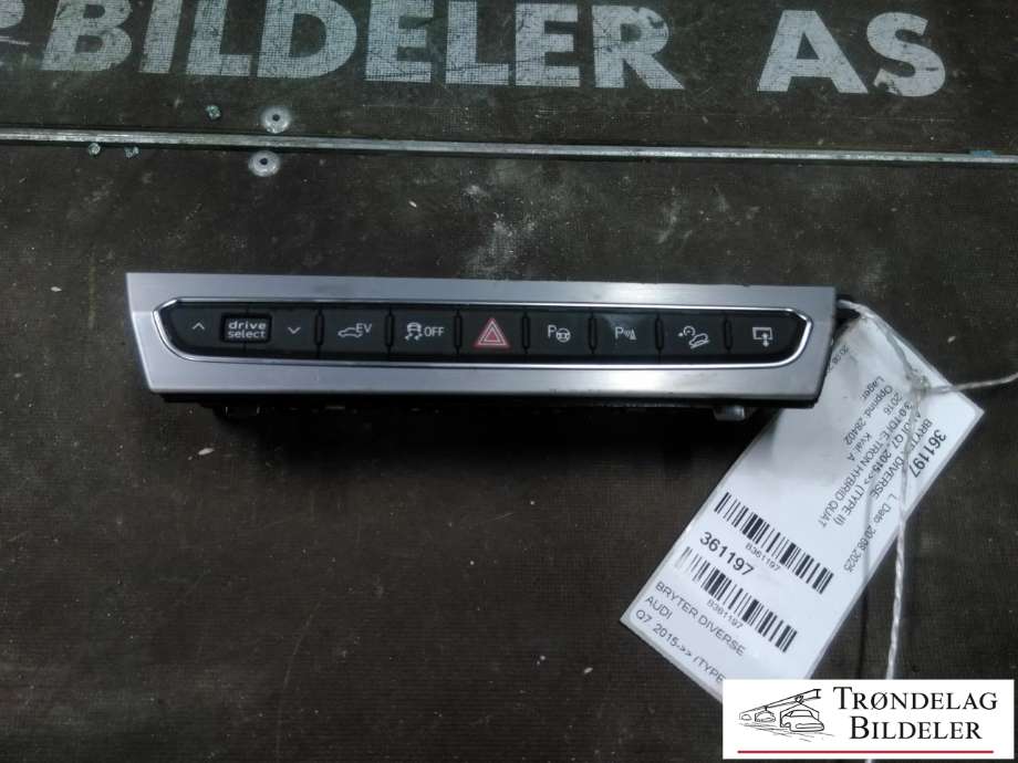 Bryter diverse til Audi Q7, 2015-->> (Type II) (4M0925301H)