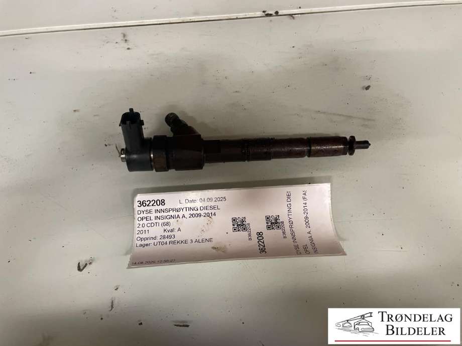 Dyse innsprøyting diesel til Opel Insignia A 2009-2014 (55566050|95517502|08 21 438|55496735|)