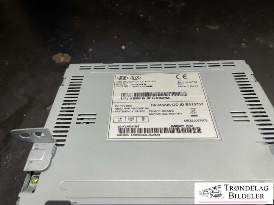 Bilstereo til Kia Sportage 2010-2016 (Type III)  (96560-3U500WK|)