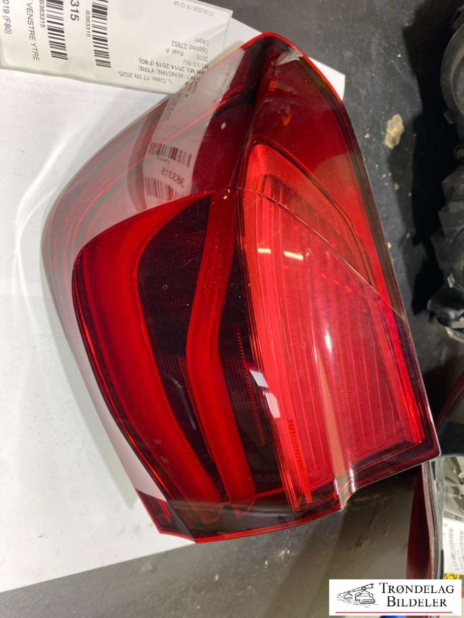 Baklykt venstre ytre til BMW M3 2014-2019 (F80) (F80) (H3736911706|)